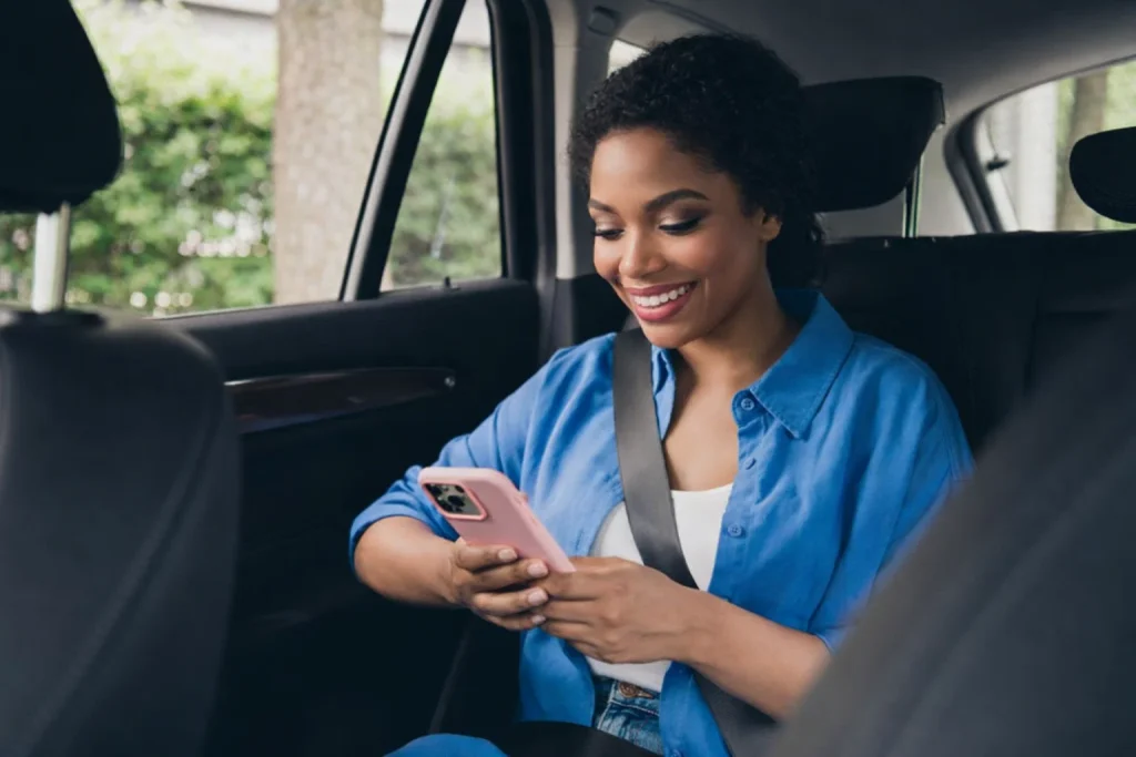 Passenger sending a single message with stop order and addresses to simplify a multi-stop itinerary